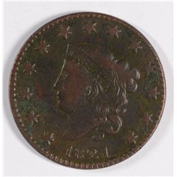 1821 LARGE CENT VF-35 (TOUGH IN THIS CONDITON)