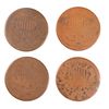 Image 1 : (4) LOW GRADE TWO CENT PCS