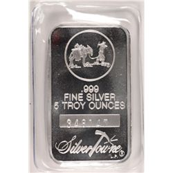 A FIVE OUNCE SILVERTOWNE .999 SILVER BAR,  A GREAT  SIZE  FOR A GIFT