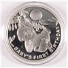 Image 1 : "BABY'S FIRST BIRTHDAY" 2014  ART ROUND, ONE OUNCE .999 SILVER  CAPSULE/BOX