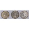 Image 1 : LOT OF ( 3 ) WALKING LIBERTY HALF DOLLAR, XF/AU