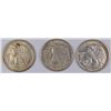Image 2 : LOT OF ( 3 ) WALKING LIBERTY HALF DOLLAR, XF/AU