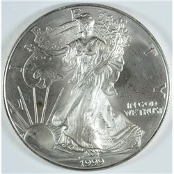 1999 AMERICAN SILVER EAGLE, GEM UNC.