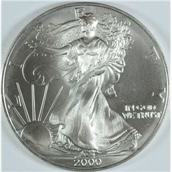 2000 AMERICAN SILVER EAGLE, GEM UNC.