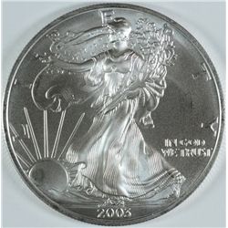 2003 AMERICAN SILVER EAGLE, GEM UNC.