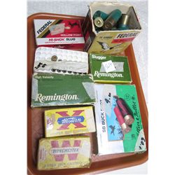 TRAY OF ASSORTED AMMO 12GA, 38S&W, 32S&WLONG
