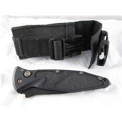MICROTECH MSE-AUTO AUTOMATIC KNIFE IN BELT SHEATH
