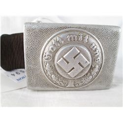 ALUM WWII NAZI POLICE BELT BUCKLE BS&S MFG