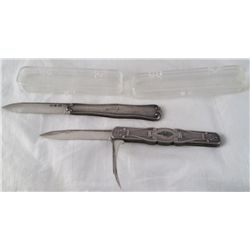 LOT OF 2 STERLING SILVER BLADED FRUIT KNIVES