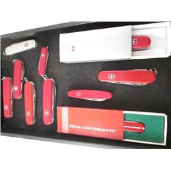 LOT OF 10 ASSORTED SWISS ARMY MULTI TOOL KNIVES