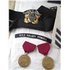 Image 2 : WWII NAVY GROUPING OF PATCHES, MEDALS, BUCKLE ETC