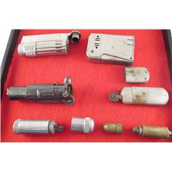 LOT OF 6 VINTAGE MILITARY STYLE LIGHTERS