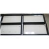 Image 1 : LOT OF 4 GLASS & BLACK CLOTH LINED DISPLAY CASES