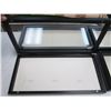 Image 2 : LOT OF 4 GLASS & BLACK CLOTH LINED DISPLAY CASES