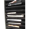 Image 1 : TRAY OF PENS & PENCILS & KEYCHAIN KNIVES