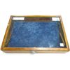 Image 1 : OAK TABLE TOP, GLASS TOP DISPLAY CASE