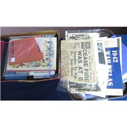 FLAT OF ASSORTED BOOKS, MILITARY PHOTOS