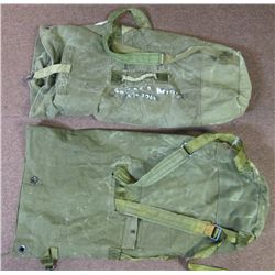 LOT OF 2 MILITARY DUFFLE BAGS