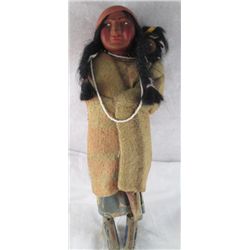 SKOOKUM INDIAN DOLL CHINOOK INDIAN C.1920'S