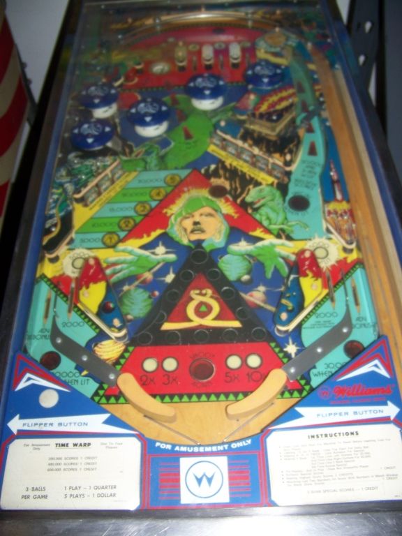 TIME WARP PINBALL MACHINE WILLIAMS 1979