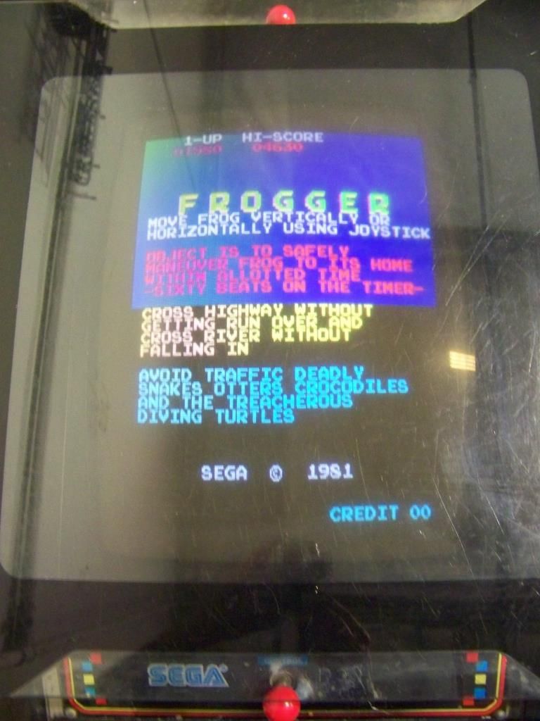 FROGGER CLASSIC SEGA COCKTAIL TABLE 19