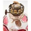 Image 2 : ANTIQUE EAPG VICTORIAN CRANBERRY & CLEAR GLASS LAMP