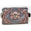 Image 1 : NEW WESTERN BLING STYLE SKULL CROSSBONES PURSE HANDBAG