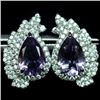 Image 1 : PAIR OF STERLING SILVER AMETHYST EARRINGS