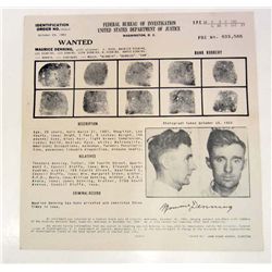 1943 WW2 ERA FBI IDENTIFICATION WANTED POSTER