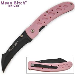 Mean Bitch Pink Gut Hook 11Knife