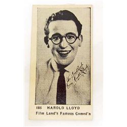 C. 1920'S HAROLD LLOYD STROLLER CIGARETTE CARD