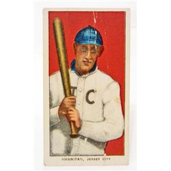 1909 T206 HANNIFAN JERSEY CITY PIEDMONT BASEBALL CARD