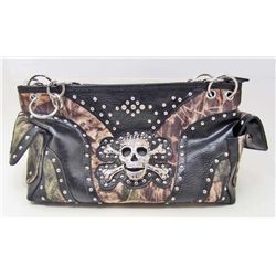 NEW WESTERN BLING STYLE CAMO & SKULL PURSE HANDBAG