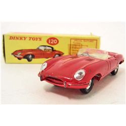 VINTAGE DINKY TOYS #120 JAGUAR 'E' TYPE IN ORIGINAL BOX