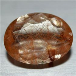 6.21 CT. WHITE WITH RUTILE AFRICAN QUARTZ