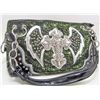 Image 1 : NEW WESTERN BLING STYLE CROSS & WINGS PURSE HANDBAG