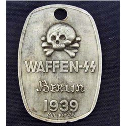 NAZI GERMAN WAFFEN SS BERLIN METAL TAG