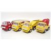 Image 1 : LOT OF 4 VINTAGE PRESSED STEEL TONKA TOY VEHICLES