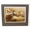 Image 1 : ANTIQUE MOUNTED PHOTO OF DRUG STORE WITH SODA FOUNTAIN
