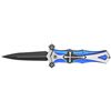 Image 1 : 5" Spring Assist Cross Folding Knife - Blue
