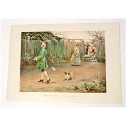 1893 COLOR LITHOGRAPH "THE FIRST OF APRIL"