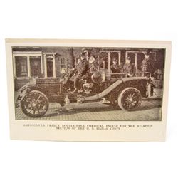 1917 U.S. SIGNAL CORPS CHEMICAL FIRE ENGINE POSTCARD