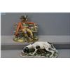 Image 1 : Two Capodimonte porcelain figurines including hobo on bench and a retriever