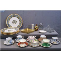 A selection of vintage teacups including Copeland, Royal Grafton, Paragon etc. plus small Carletonwa