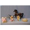 Image 1 : Selection of collectibles including Four pendelfin figures, a Royal Doulton horse and a Goebel donke