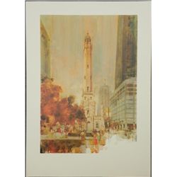 Dan Lotts Historic Chicago Water Tower Art Print