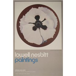 Lowell Nesbitt Art Exhibit Poster Tondo Poppy 1981
