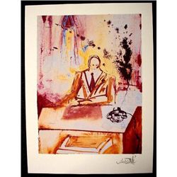 BUSINESSMAN After Dali Surreal Art Print Litho