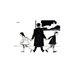 J Herr Rabbi and Two Childre in Art Museum Offset Litho