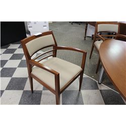 KRUG TAUPE CHERRY FRAME CLIENT CHAIR